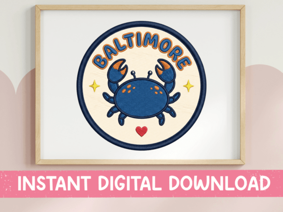 Baltimore Crab Badge SVG Review