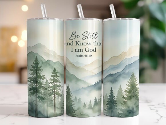 Be Still Know Bible Verse Tumbler Wrap