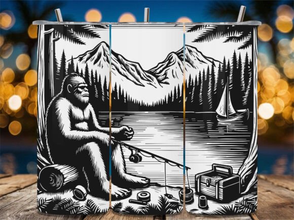 Bigfoot Mountain Fishing Tumbler