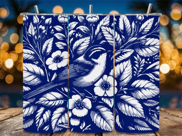 Bird Spring Flower Garden Tumbler