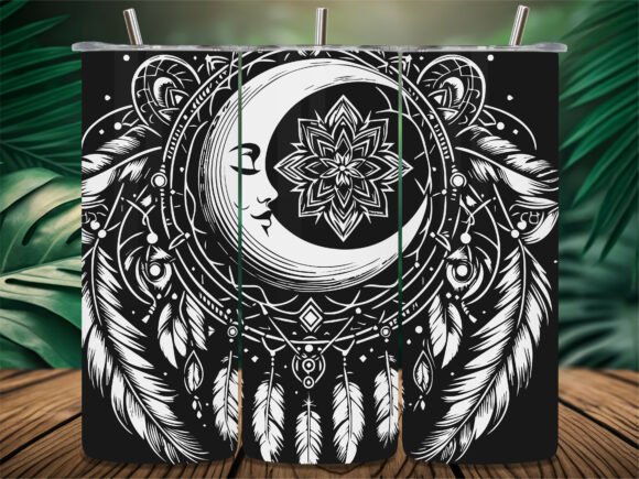 Celestial Moon Mandala Tumbler