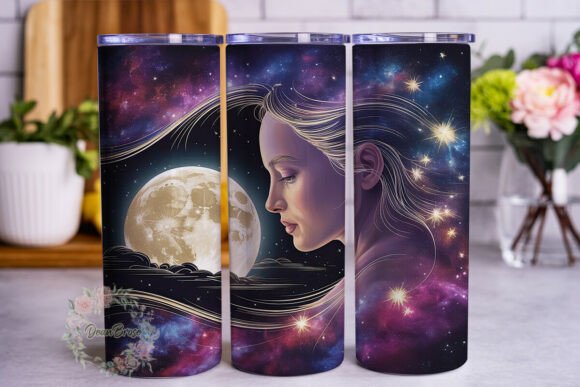 Cosmic Moon Woman 20oz Tumbler Wrap