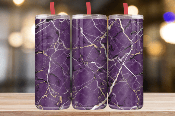 Deep Purple Marble Tumbler Wrap