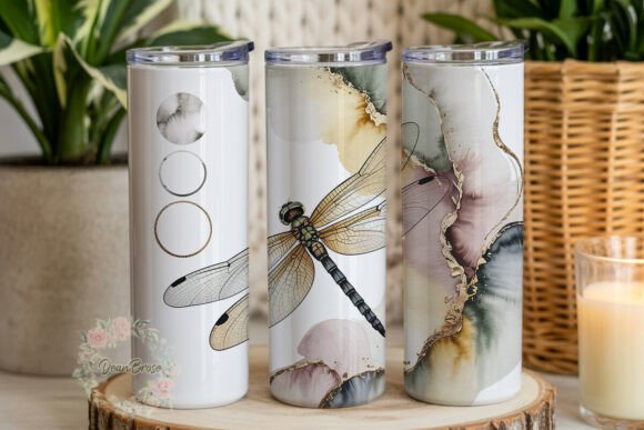 Elegant Dragonfly Ink Art 20oz Tumbler