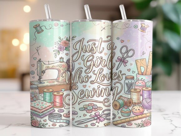 Just a Girl Who Loves Sewing Tumbler