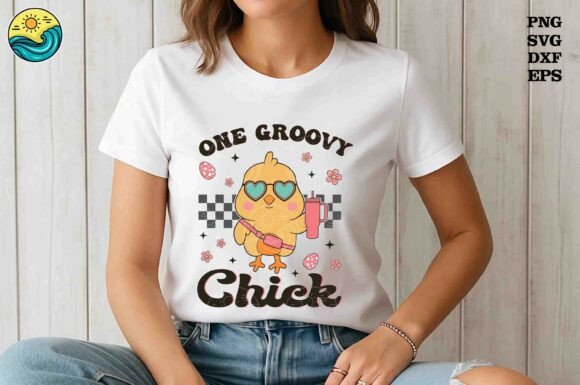 One Groovy Chick SVG, Cute Easter Chick