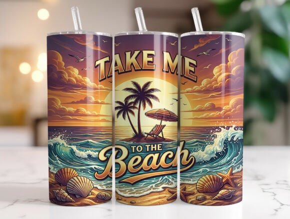 Take Me to the Beach Sunset 20oz Tumbler