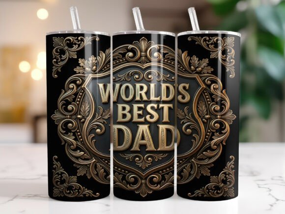 Vintage Western Dad Quote Tumbler Wrap